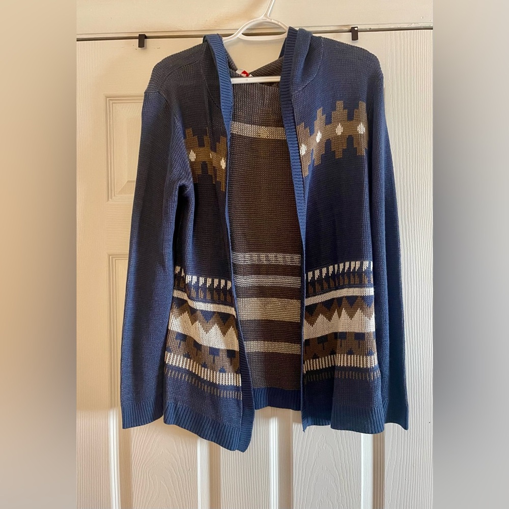 Navy Blue Patterned Women's Sweater